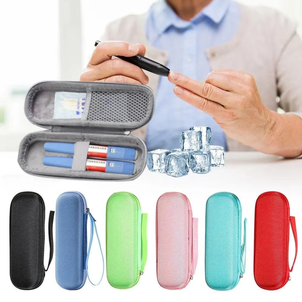 InsuCool™ Portable Insulin Cooling Bag - Thermal Insulated Solid Color Waterproof Diabetics Pen Bag