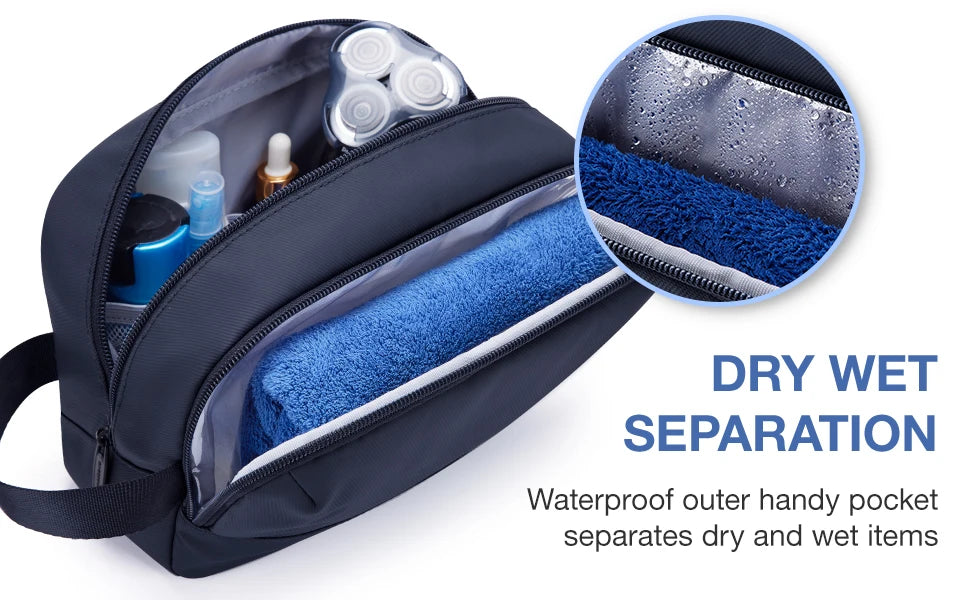 BAGSMART™ MetroDopp – Waterproof Travel Toiletry Organizer for Men