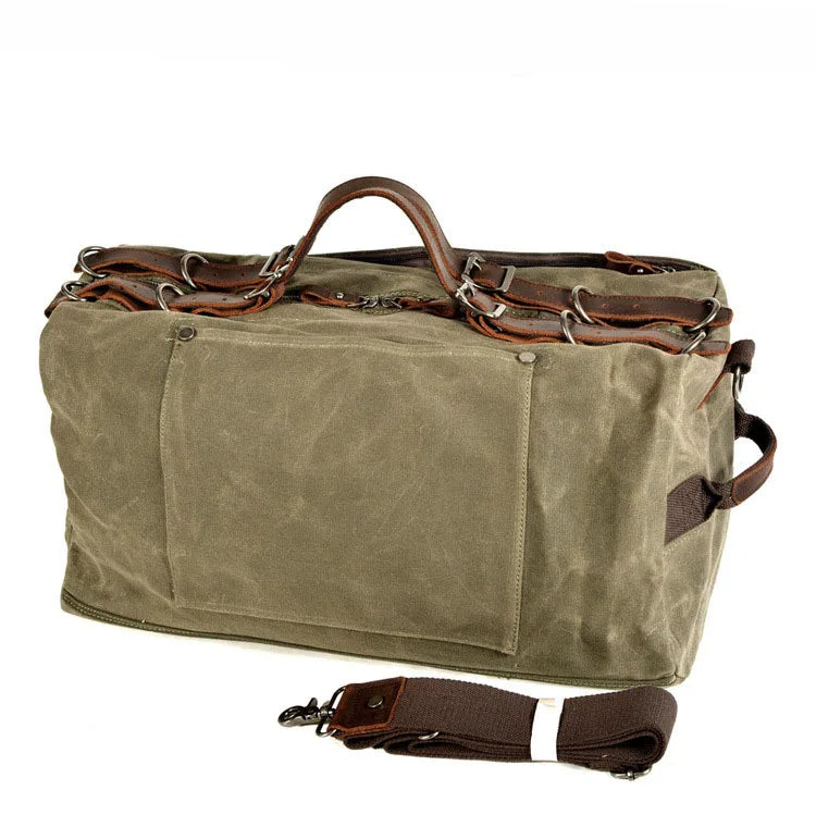 NomadVibe™ Retro Canvas Travel Bag – Batik Streetwear Crossbody & Gym Carry