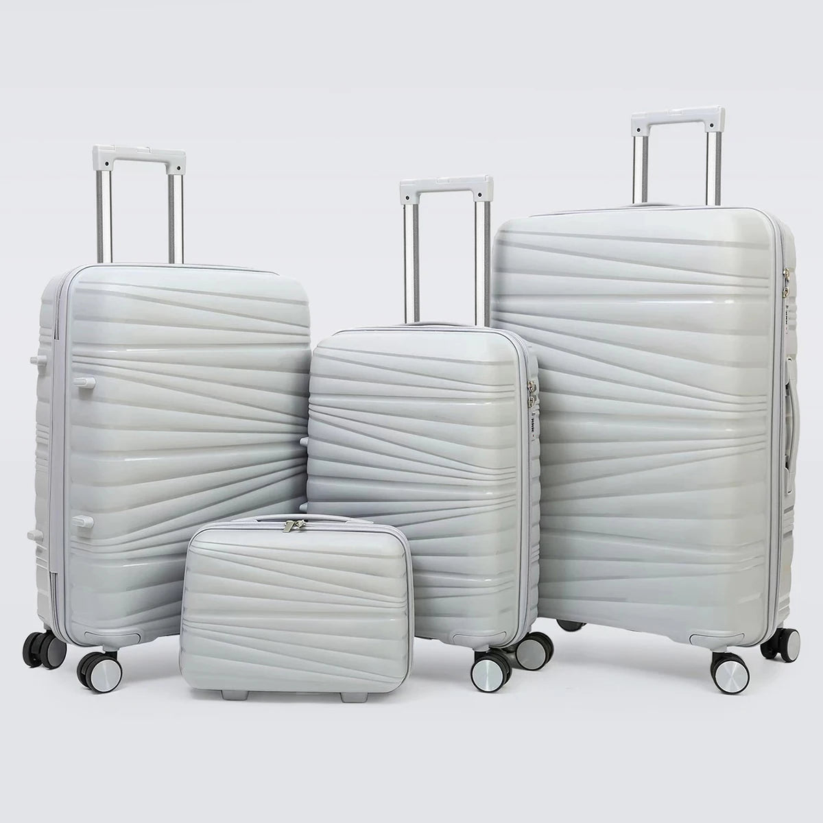 VintageVoyage™ Roller Suitcase 4 Piece Set - 14", 20", 24", and 28" sizes