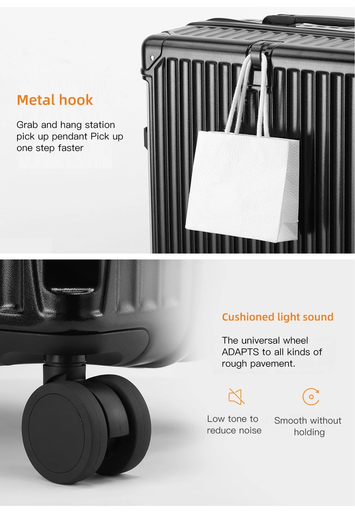 SUSHIMU™ AeroEdge Luggage Carry-On Travel Suitcase Men - 20", 24", 26"