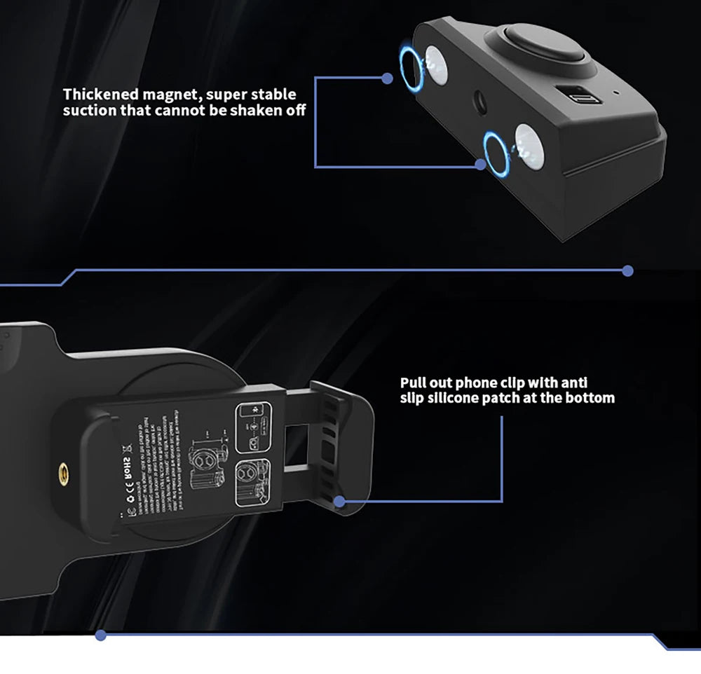 VlogPro Snap Handle – Magnetic Selfie Grip with Wireless Remote