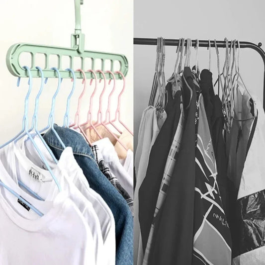 Slim Hang - 5pcs 9-hole wardrobe storage rack