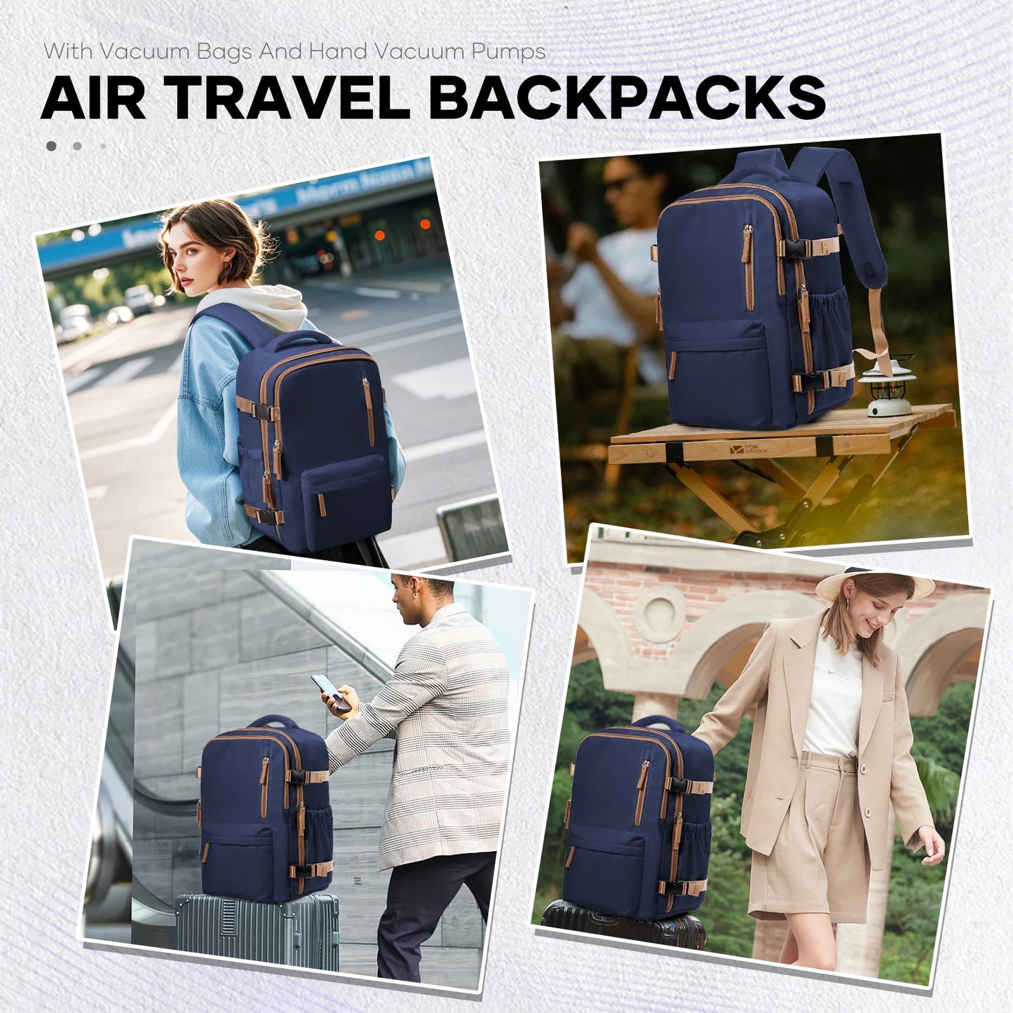 Travel Vacuum Compression Bags with Hand Pump – Carry-On Approved (40x30x20cm)