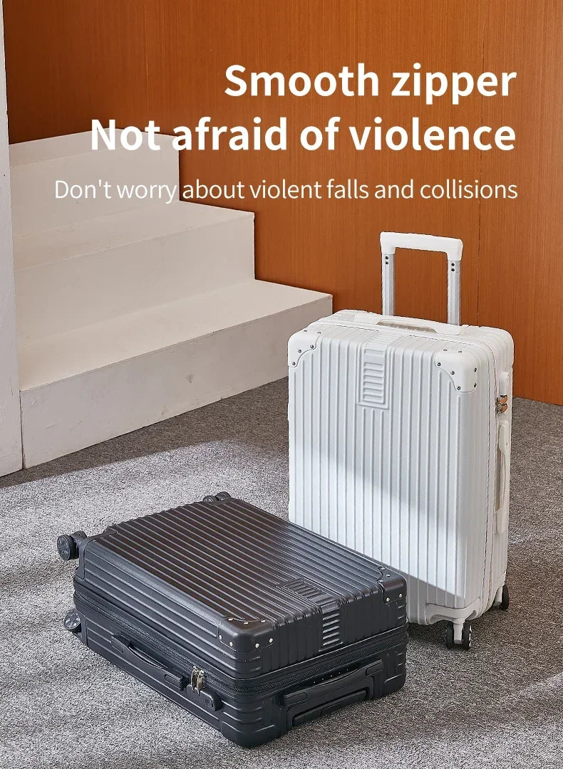 JetCrate™ Aluminum Travel Luggage - 20/22/24/26/28 Inch Trolley Luggage