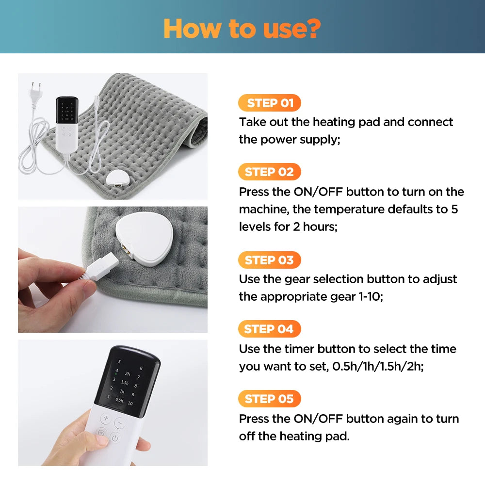 Therma-Soft Heated Pad – Compact Electric Blanket for Bed & Sofa (58×29CM)