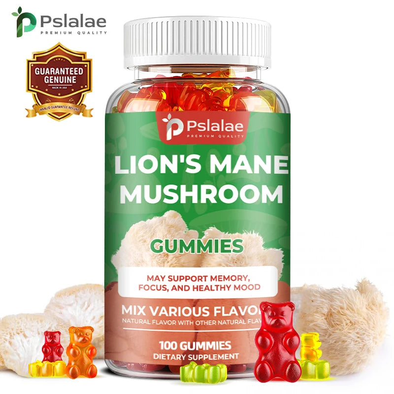 Lion's Mane Mushroom Supplements - Gummies for Focus and Clarity, Brain Support