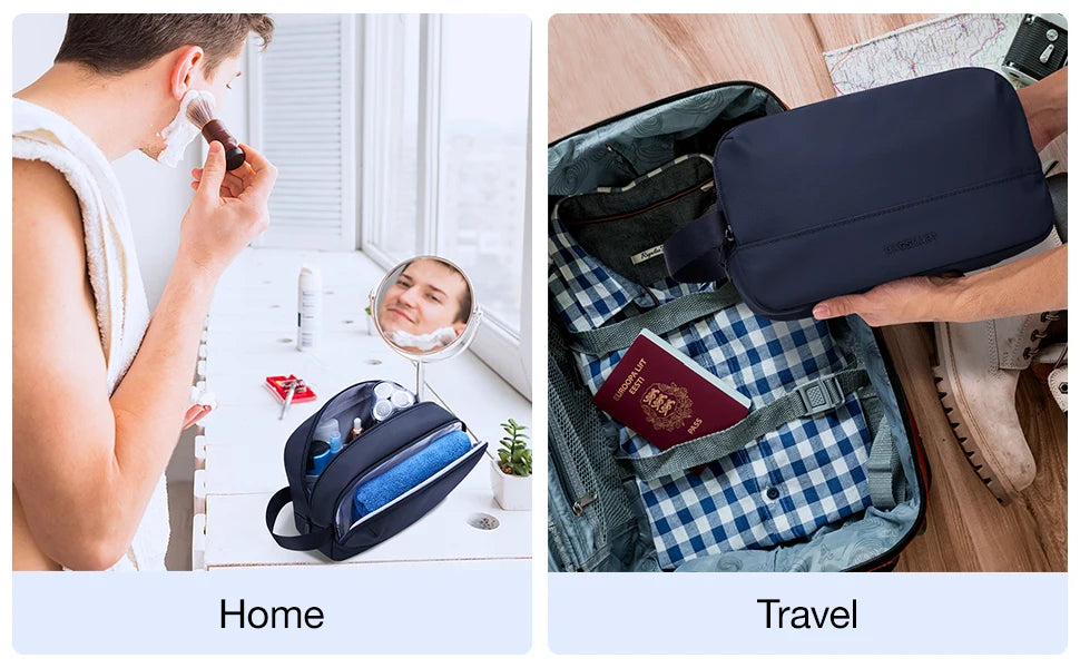 BAGSMART™ MetroDopp – Waterproof Travel Toiletry Organizer for Men