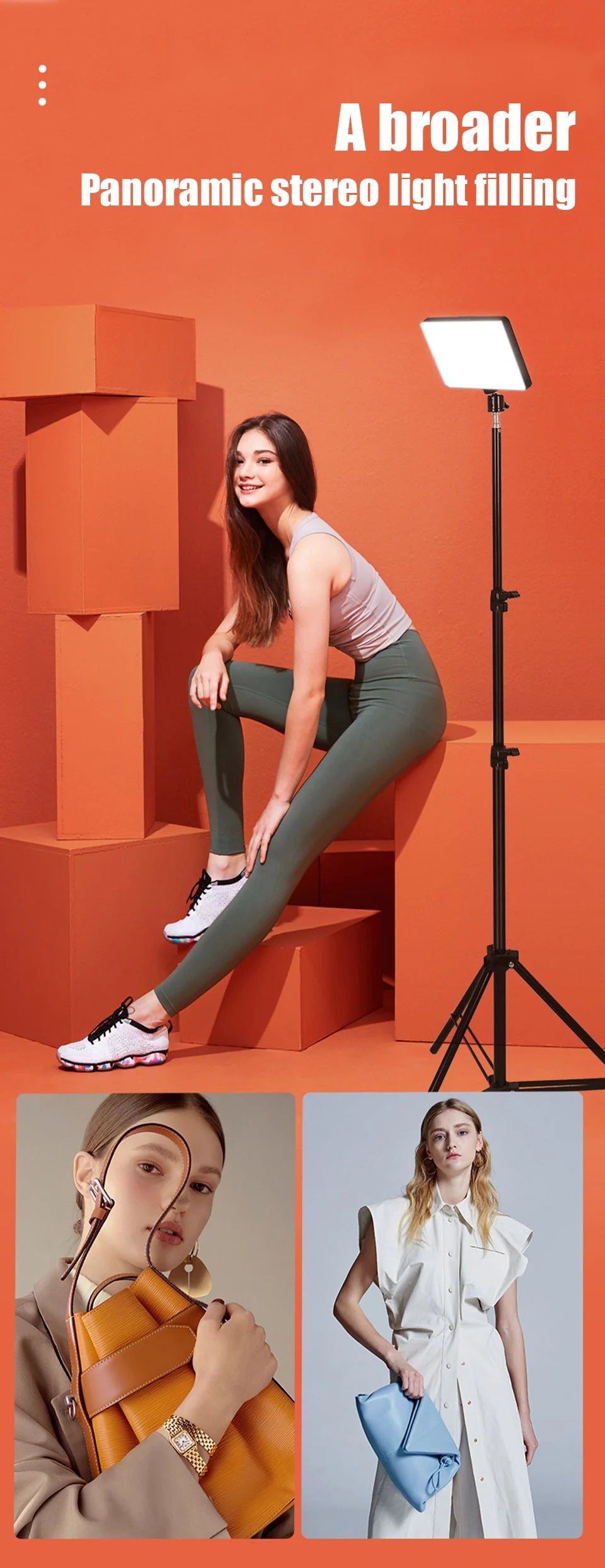 GlowStream™ LED Video Light – Adjustable Conference & Streaming Light with Tripod for TikTok, Zoom, & Photography