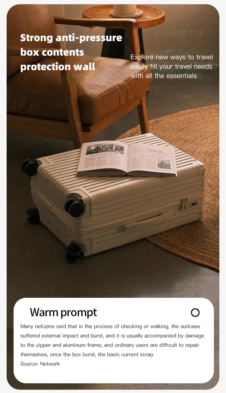 SUSHIMU™ AeroEdge Luggage Carry-On Travel Suitcase Men - 20", 24", 26"