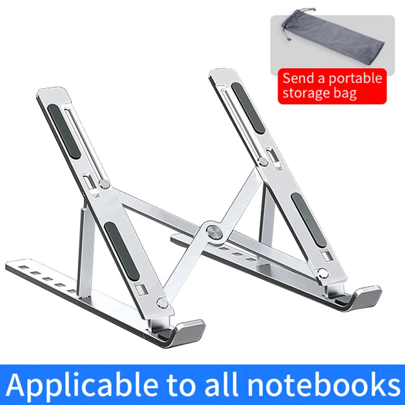FlowStand™ - Folding Portable Laptop Stand with 7 Height Settings & Ventilation Support
