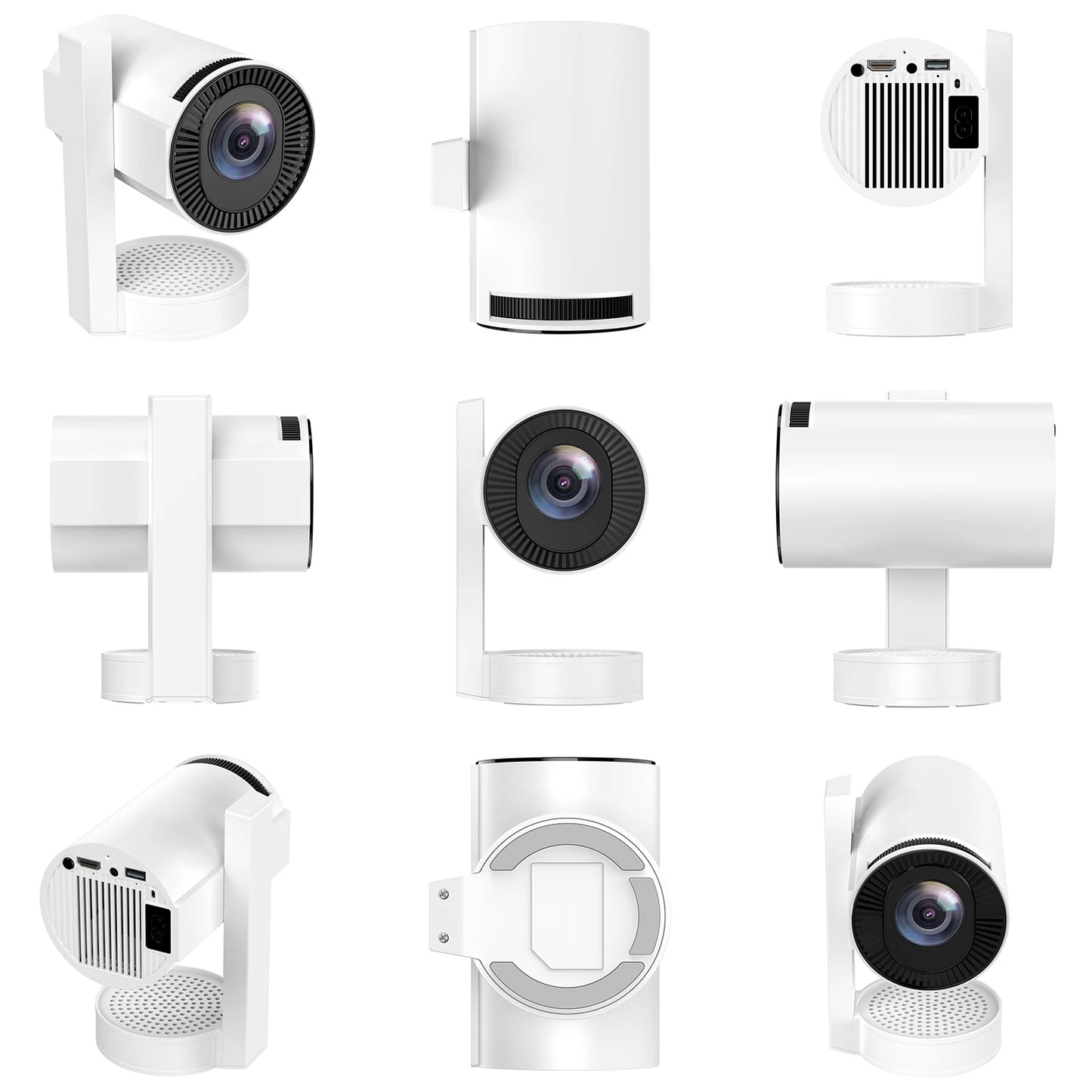 FlexView Smart Mini Projector – 270° Adjustable, WiFi, Bluetooth, Android 13, 720P HD