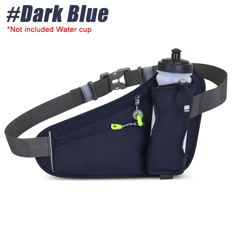 TrailFlow™ Reflective Hydration Waist Pack – Fanny Pack with Water Bottle Holder for Running, Hiking & Outdoor Fitness