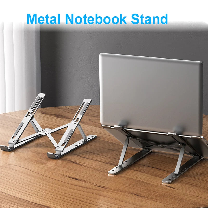FlowStand™ - Folding Portable Laptop Stand with 7 Height Settings & Ventilation Support