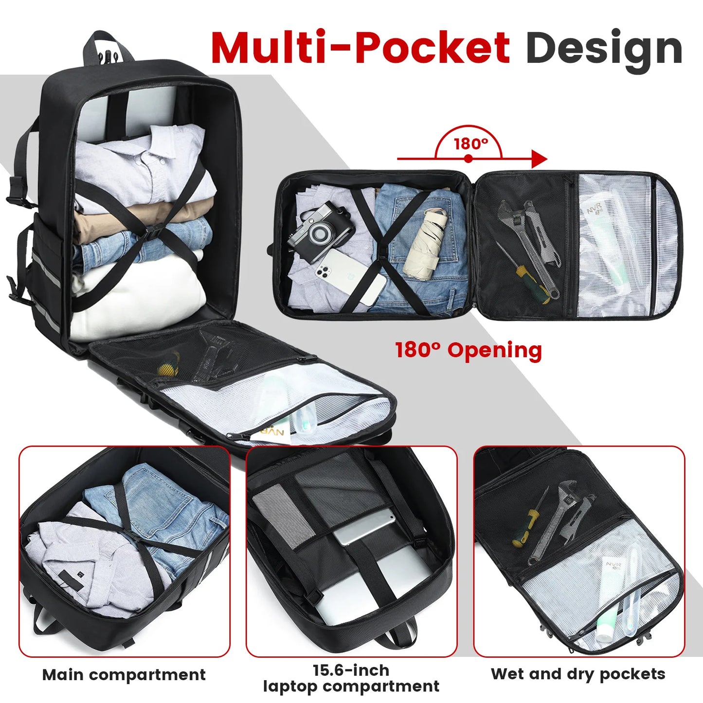 RiderVault™ Moto Helmet Backpack – Waterproof Large-Capacity Racing & Travel Gear Bag