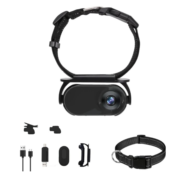 Pet Camera Collar - Outdoor Monitoring & Training Dog Camera with Wide Angle Lens