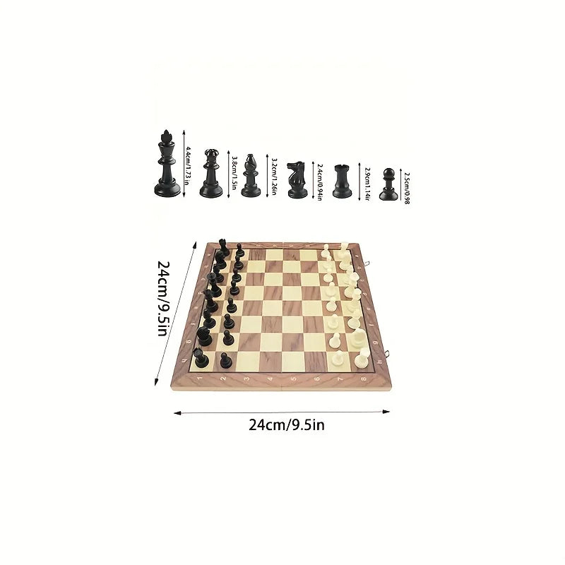 GrandFold™ Magnetic Wooden Chess Set
