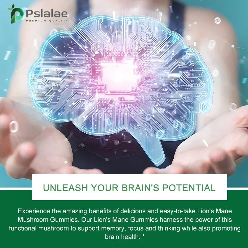 Lion's Mane Mushroom Supplements - Gummies for Focus and Clarity, Brain Support