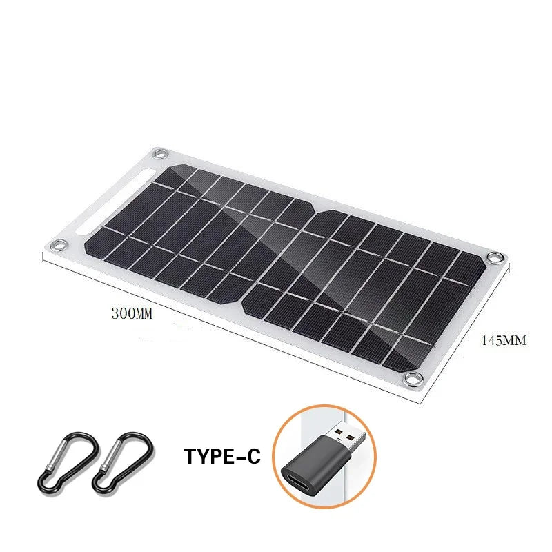 SunCharge™ 30W Foldable Solar Panel – Portable Power Bank with USB & Type-C for Hiking, Camping & Travel