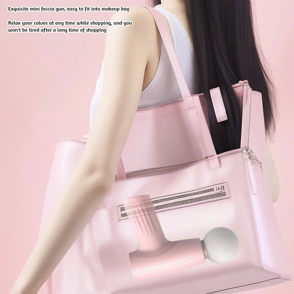 MiniPro Pink Massage Gun – Handheld Deep Tissue Therapy Gun for Muscle Relief & Fascia Massage