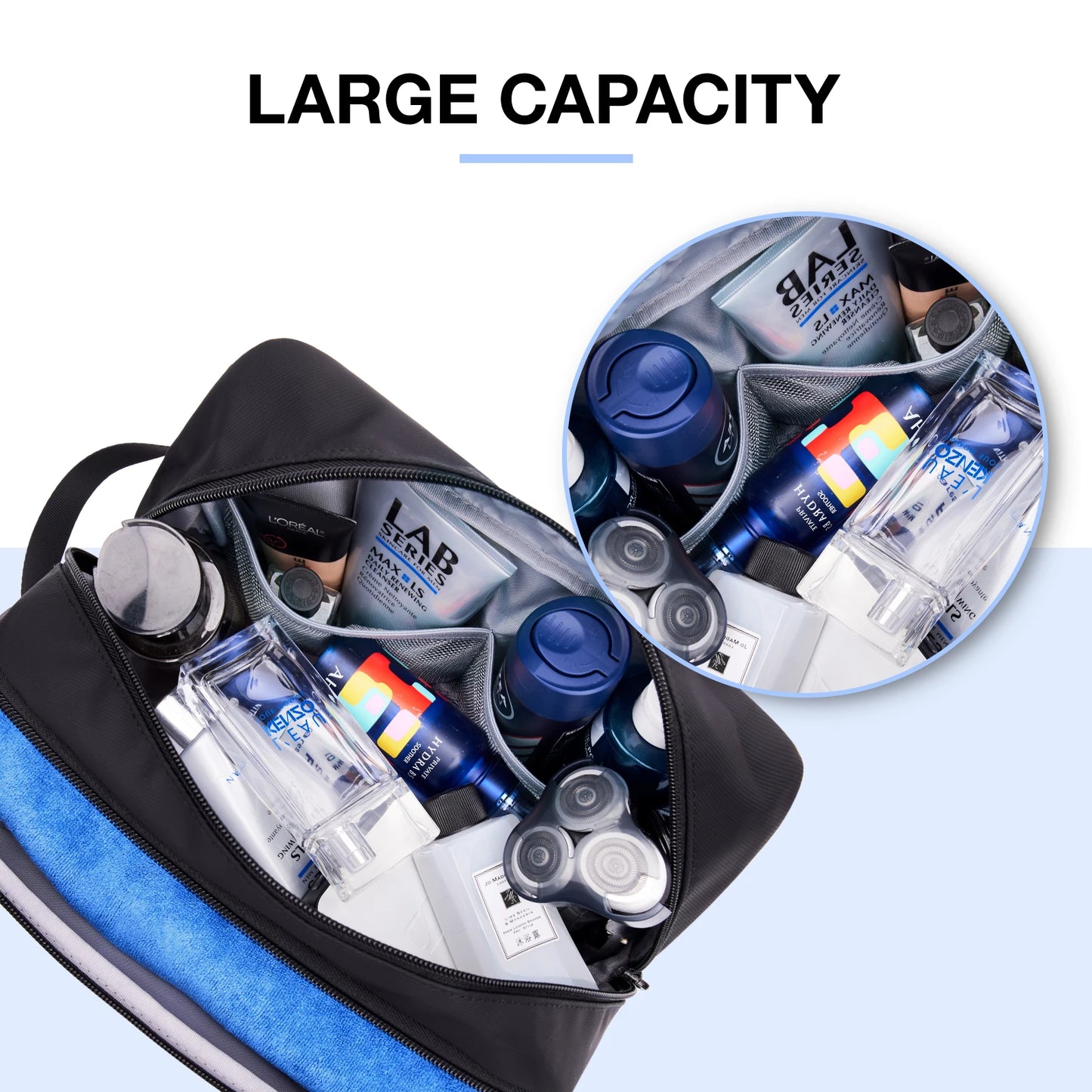 BAGSMART™ MetroDopp – Waterproof Travel Toiletry Organizer for Men