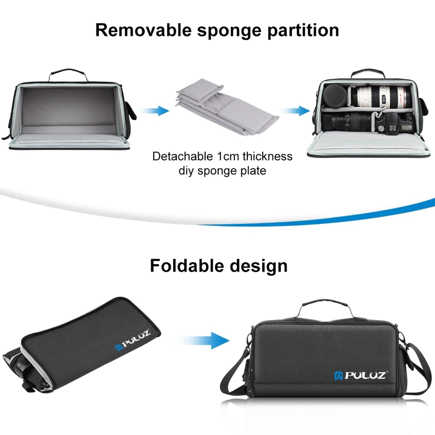 PULUZ™ SnapSling Portable Camera Bag - Crossbody Shoulder Digital Storage Lens Bag