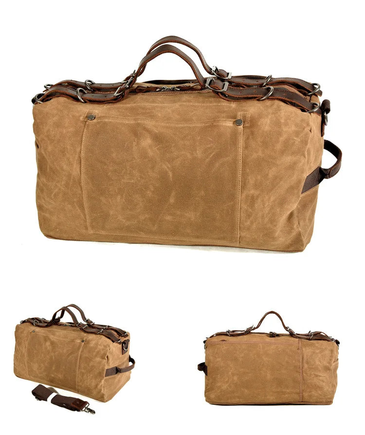 NomadVibe™ Retro Canvas Travel Bag – Batik Streetwear Crossbody & Gym Carry