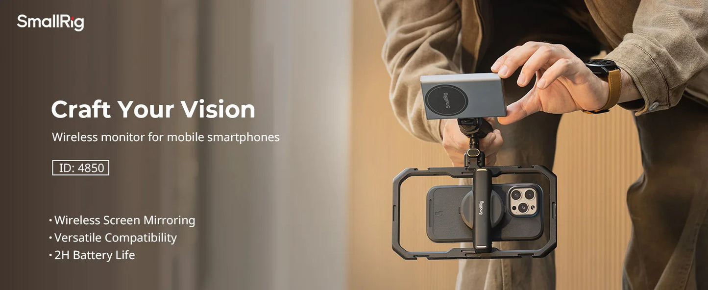 CinePulse SmallRig 4850 - Wireless Video Monitor & Remote Control for iPhones & Blackmagic