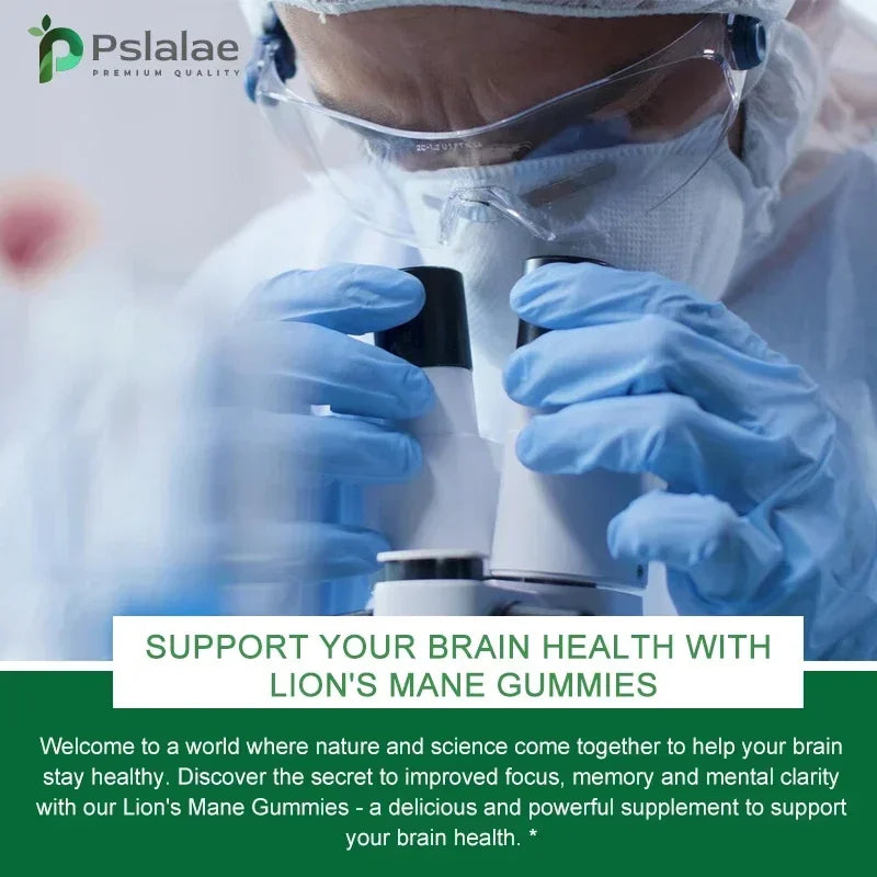 Lion's Mane Mushroom Supplements - Gummies for Focus and Clarity, Brain Support