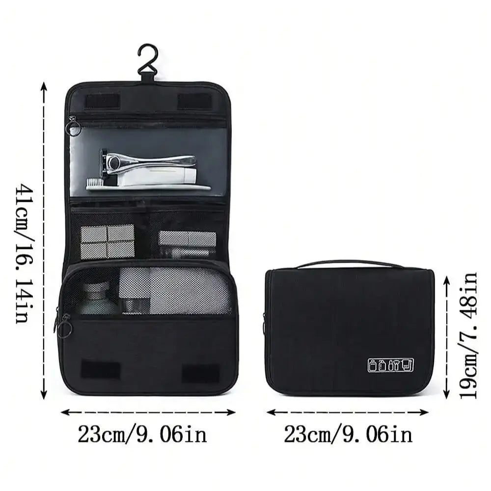 HangEase™ Foldable Toiletry & Makeup Travel Bag – Compact Hanging Organizer for Bathroom, Business & Beauty