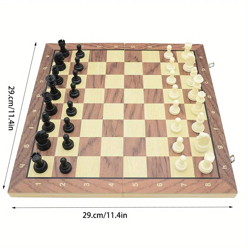 GrandFold™ Magnetic Wooden Chess Set