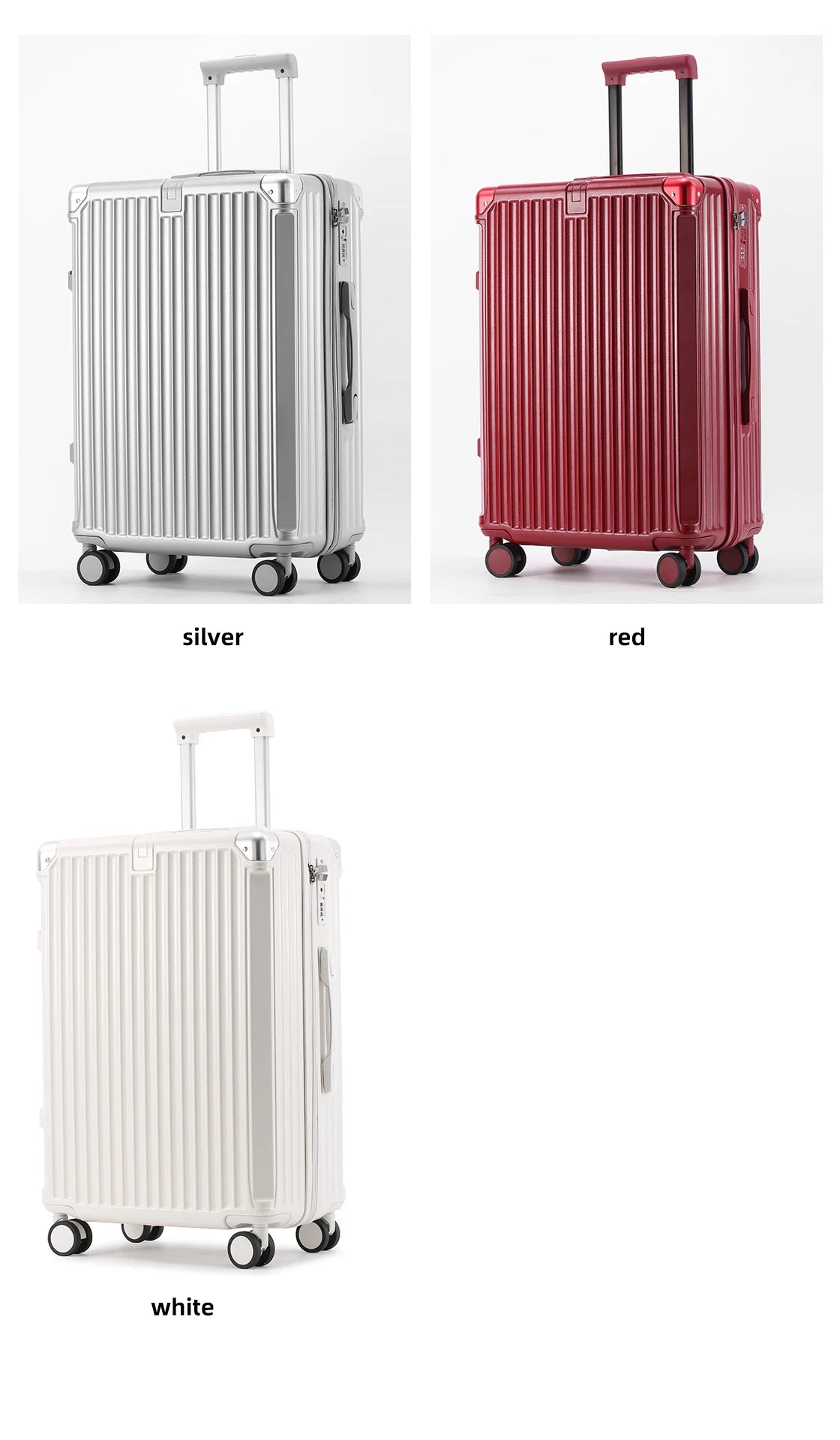 SUSHIMU™ AeroEdge Luggage Carry-On Travel Suitcase Men - 20", 24", 26"