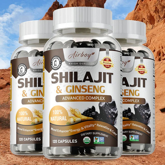 Shilajit & Ginseng Supplements - Enhance Nutrient Absorption and Promote Detoxificatione Endurance, Muscle Growth