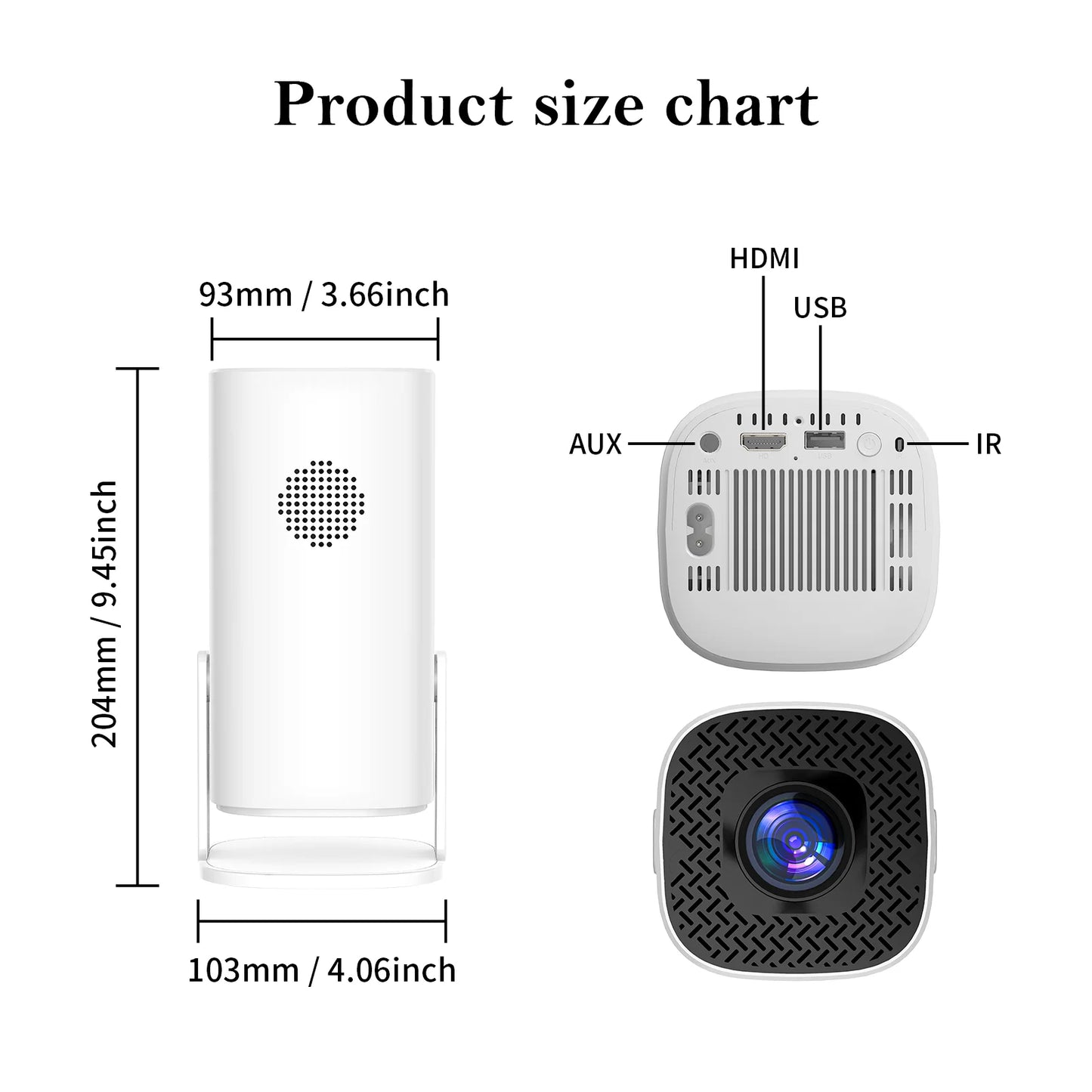 P30 Portable Home Cinema Projector – 4K Support, Android 11, WiFi 6
