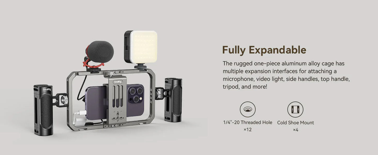 SmallRig Pro 2791B – Universal Smartphone Video Cage for iPhone 16 Pro Max & Mobile Filmmaking