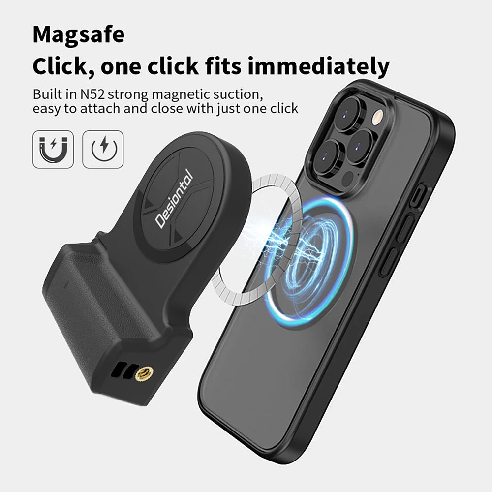 VlogPro Snap Handle – Magnetic Selfie Grip with Wireless Remote