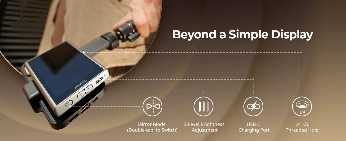 CinePulse SmallRig 4850 - Wireless Video Monitor & Remote Control for iPhones & Blackmagic