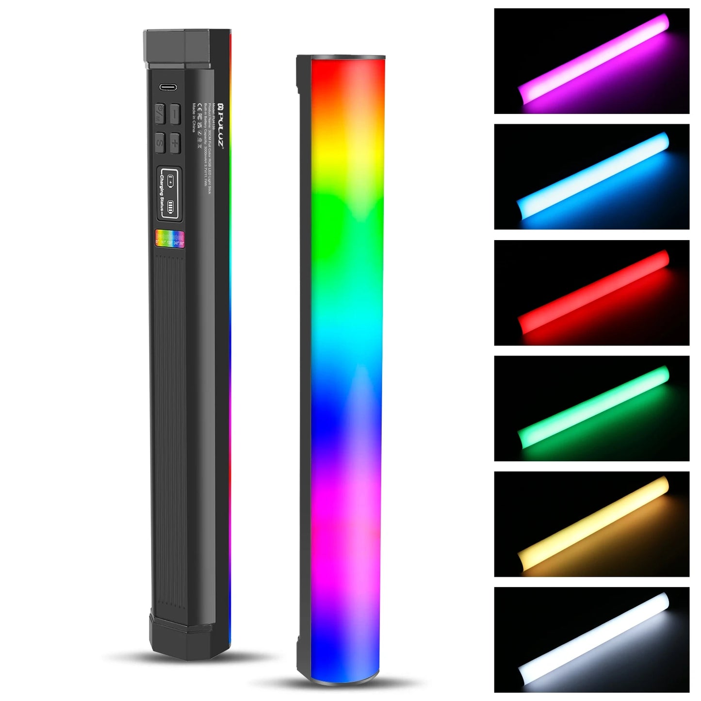 PULUZ RGB Light Wand – 30cm Magnetic LED Handheld Fill Light for Photo, Video & Content Creation