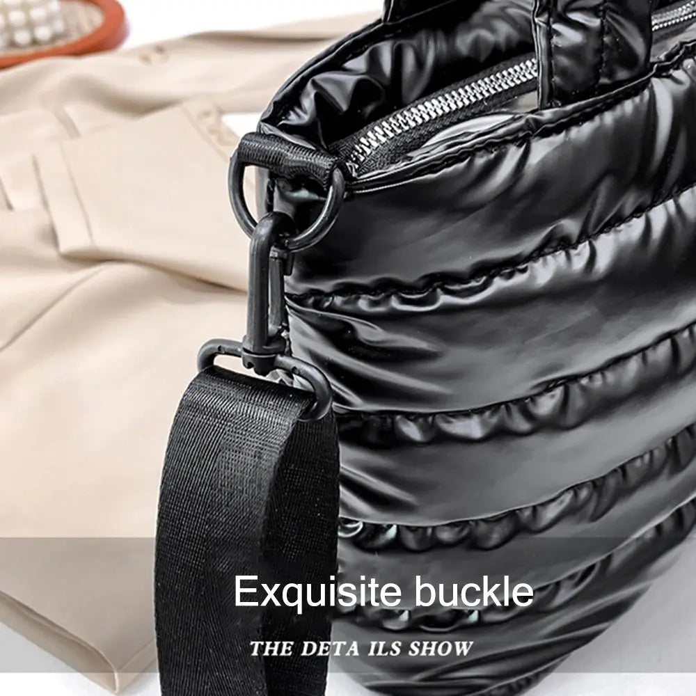 CloudTote™: Lightweight Down Cotton Shoulder & Crossbody Handbag