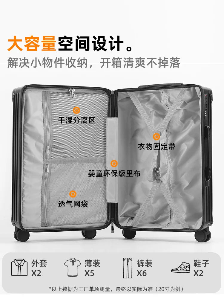 SUSHIMU™ AeroEdge Luggage Carry-On Travel Suitcase Men - 20", 24", 26"