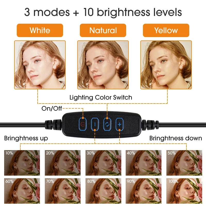 GlowCast™ 10” LED Selfie Ring Light – Adjustable Tripod + Phone Holder for Flawless Content Creation, Lives & Vlogs