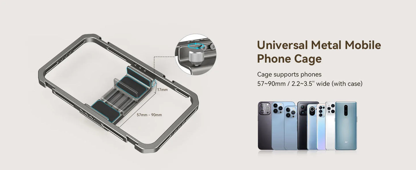 SmallRig Pro 2791B – Universal Smartphone Video Cage for iPhone 16 Pro Max & Mobile Filmmaking