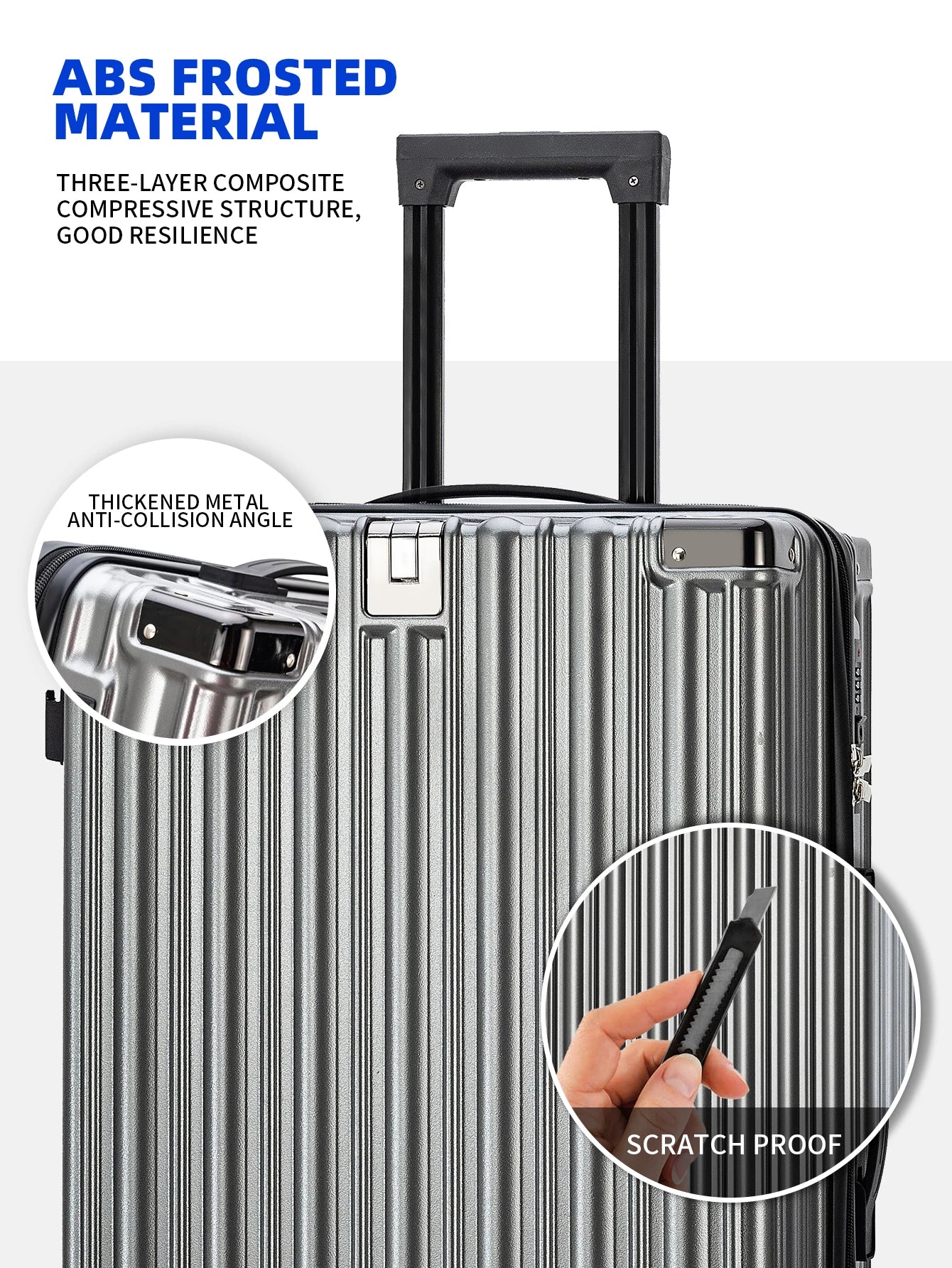 VintageVoyage™ Roller Suitcase 4 Piece Set - 14", 20", 24", and 28" sizes