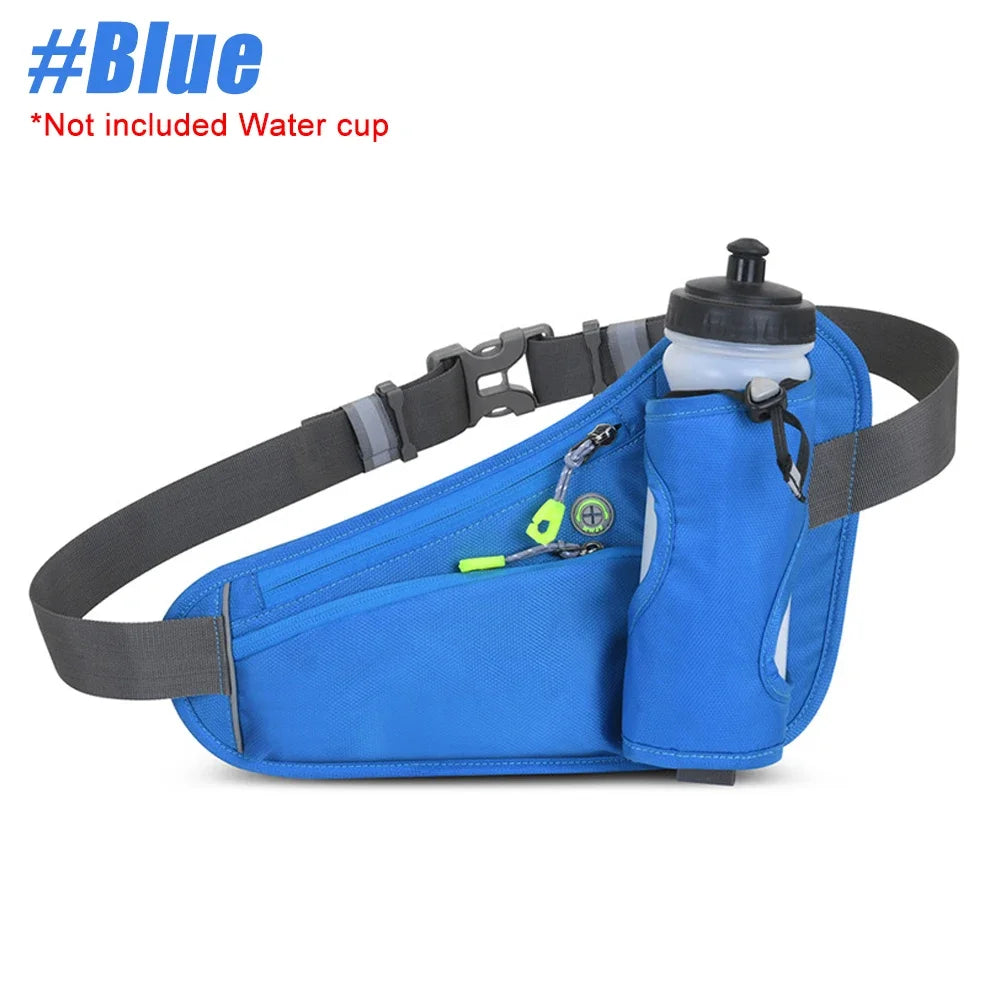 TrailFlow™ Reflective Hydration Waist Pack – Fanny Pack with Water Bottle Holder for Running, Hiking & Outdoor Fitness