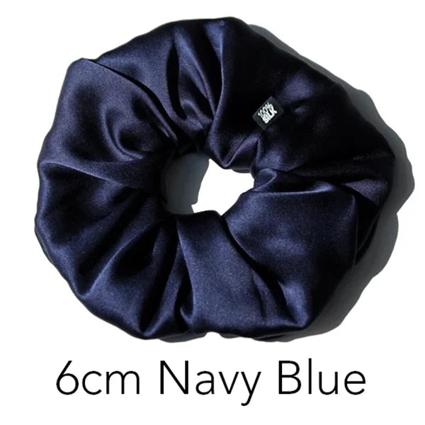 100% Mulberry Silk Oversized Scrunchies – XL Soft Hair Ties for Women & Girls, Gentle Elastic Ponytail Holders