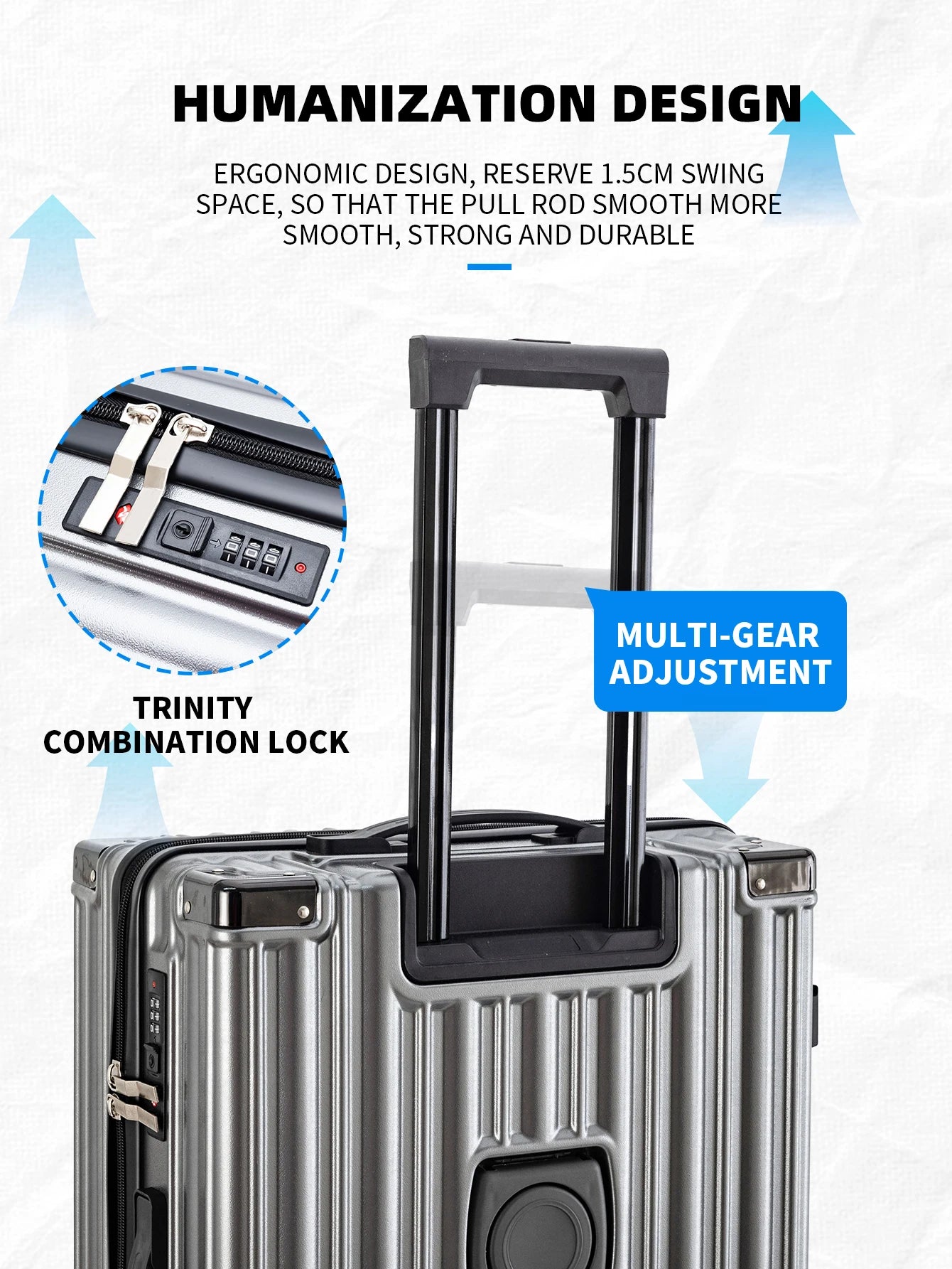 VintageVoyage™ Roller Suitcase 4 Piece Set - 14", 20", 24", and 28" sizes