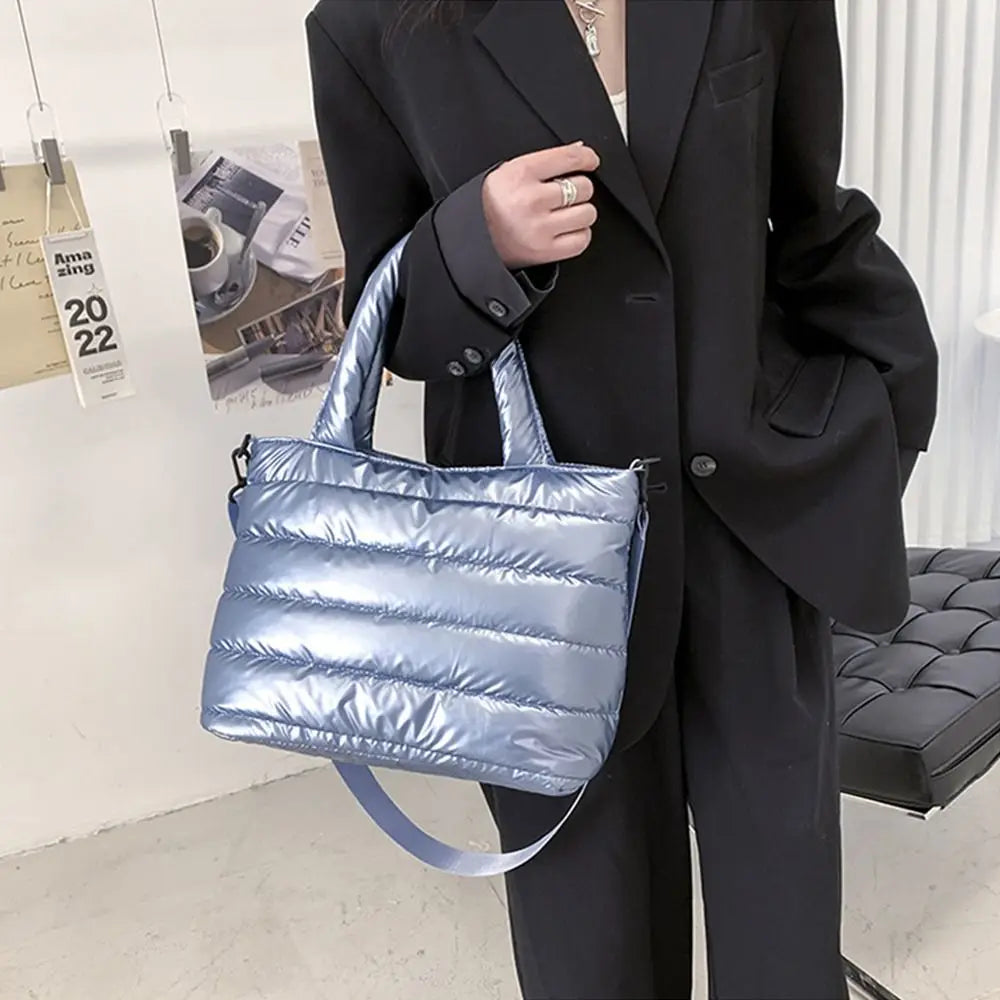 CloudTote™: Lightweight Down Cotton Shoulder & Crossbody Handbag