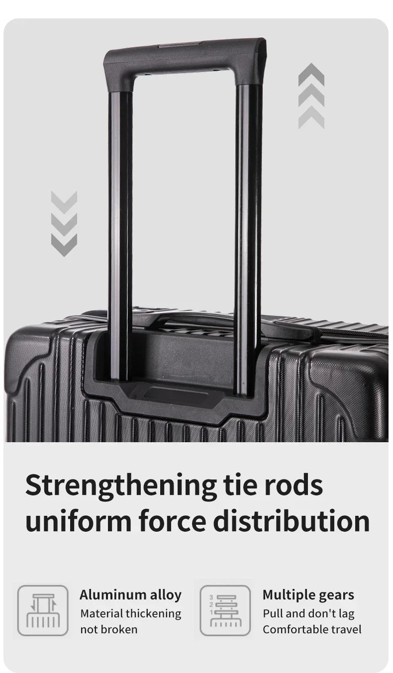 JetCrate™ Aluminum Travel Luggage - 20/22/24/26/28 Inch Trolley Luggage