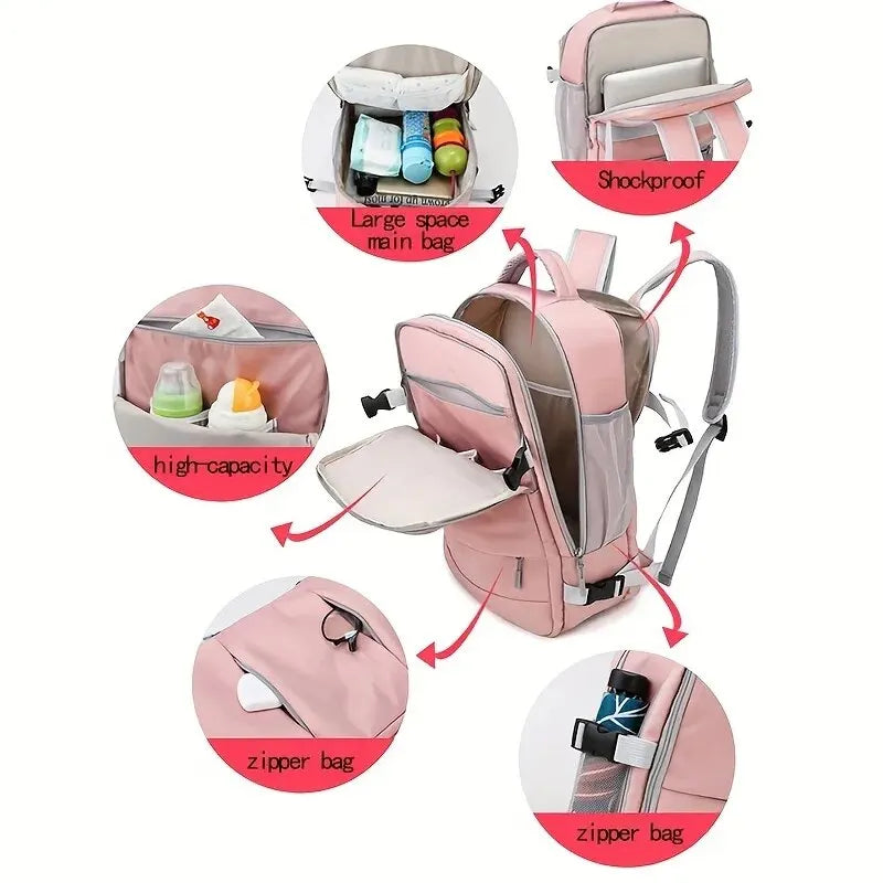 GlobeTrek Babe™ XL Travel Backpack – Shoe Compartment, Multilayer Storage, Weekend-Ready