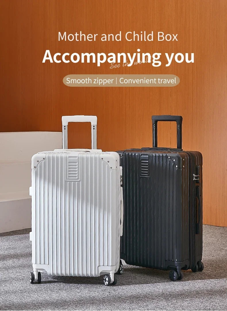 JetCrate™ Aluminum Travel Luggage - 20/22/24/26/28 Inch Trolley Luggage